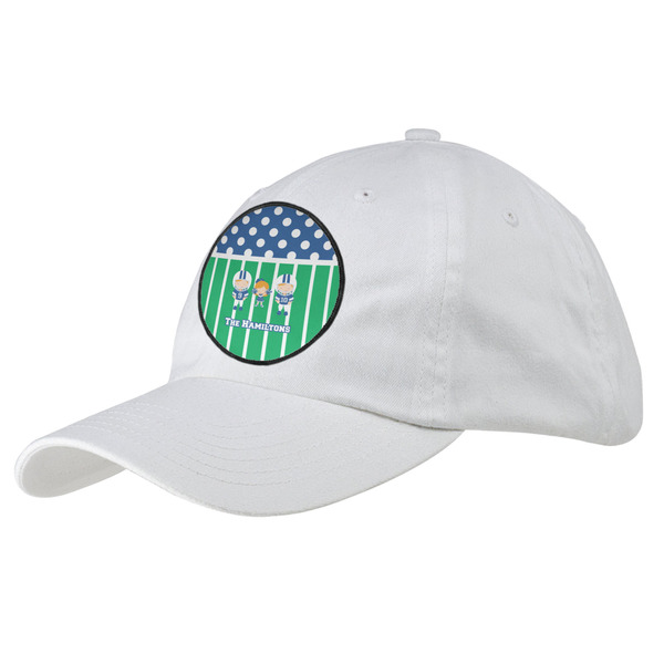 Custom Football Baseball Cap - White (Personalized)