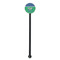 Football Black Plastic 5.5" Stir Stick - Round - Single Stick