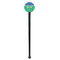 Football Black Plastic 7" Stir Stick - Round - Single Stick