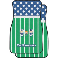 Football Car Floor Mats (Front Seat) (Personalized)