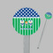 Football Clear Plastic 7" Stir Stick - Round - Closeup