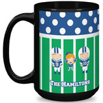 Football 15 Oz Coffee Mug - Black (Personalized)