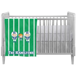 Football Crib Comforter / Quilt (Personalized)