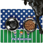 Football Dog Food Mat - Large w/ Multiple Names