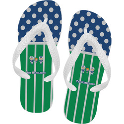 Football Flip Flops - Large (Personalized)