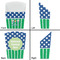 Football French Fry Favor Box - Front & Back View