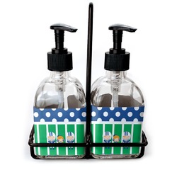 Football Glass Soap & Lotion Bottles (Personalized)