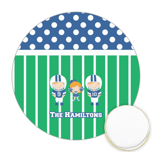 Custom Football Printed Cookie Topper - 2.5" (Personalized)