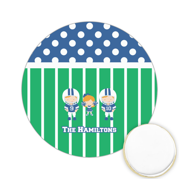 Custom Football Printed Cookie Topper - 2.15" (Personalized)
