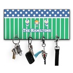 Football Key Hanger w/ 4 Hooks w/ Multiple Names