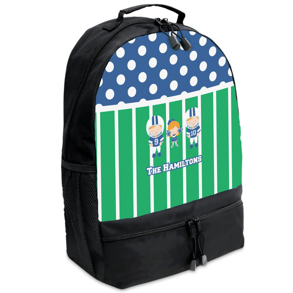 Custom Football Backpacks - Black (Personalized)