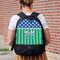 Football Large Backpack - Black - On Back