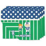 Football Double-Sided Linen Placemat - Set of 4 w/ Multiple Names