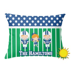 Football Outdoor Throw Pillow (Rectangular) (Personalized)