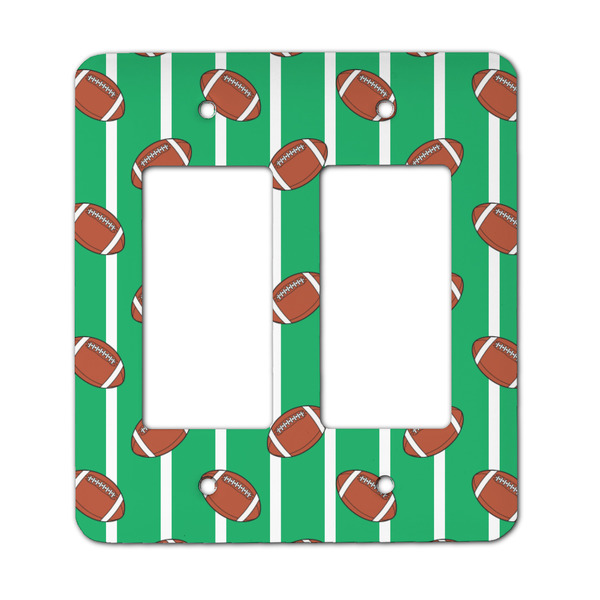 Custom Football Rocker Style Light Switch Cover - Two Switch