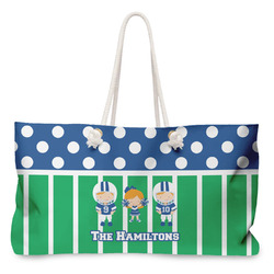 Football Large Tote Bag with Rope Handles (Personalized)