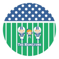Football Round Decal - Small (Personalized)