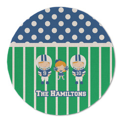 Football Round Linen Placemat (Personalized)