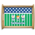 Football Natural Wooden Tray - Large (Personalized)