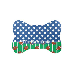 Football Bone Shaped Dog Food Mat (Small) (Personalized)