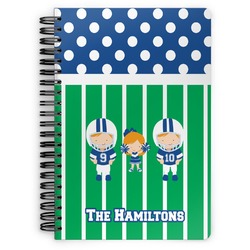 Football Spiral Notebook - 7x10 w/ Multiple Names