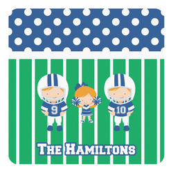 Football Square Decal - Small (Personalized)