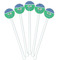 Football White Plastic 5.5" Stir Stick - Fan View