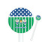 Football White Plastic 5.5" Stir Stick - Round - Closeup