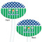 Football White Plastic 7" Stir Stick - Double Sided - Oval - Front & Back