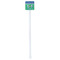 Football White Plastic Stir Stick - Double Sided - Square - Single Stick