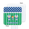 Football White Plastic Stir Stick - Single Sided - Square - Approval