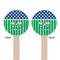 Football Wooden 6" Stir Stick - Round - Double Sided - Front & Back