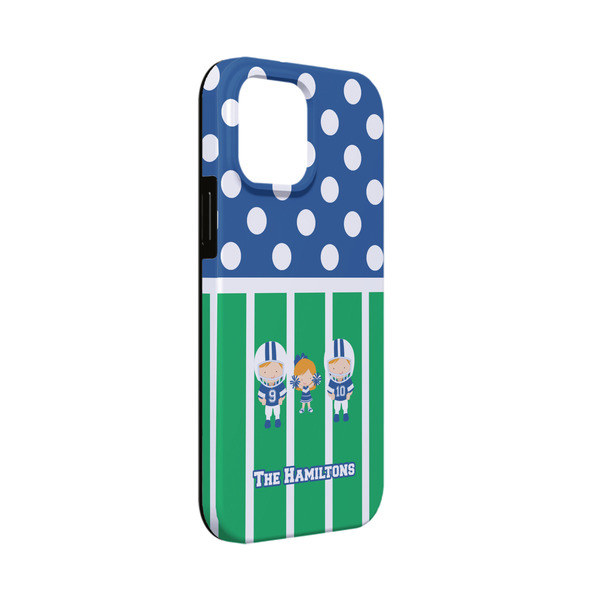 Custom Football iPhone Case - Rubber Lined - iPhone 13 Mini (Personalized)