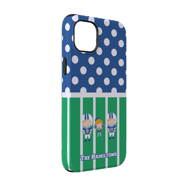 Custom Football iPhone Case - Rubber Lined - iPhone 14 Pro (Personalized)