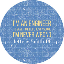 Engineer Quotes Multipurpose Round Labels - 1" (Personalized)