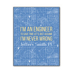 Engineer Quotes Wood Print - 11x14 (Personalized)