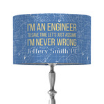 Engineer Quotes 12" Drum Lamp Shade - Fabric (Personalized)