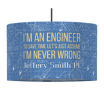 Engineer Quotes 12" Drum Pendant Lamp - Fabric (Personalized)