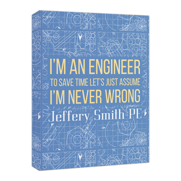 Custom Engineer Quotes Canvas Print - 16x20 (Personalized)