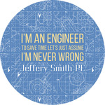 Engineer Quotes Multipurpose Round Labels - 2" (Personalized)