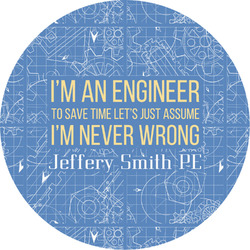 Engineer Quotes Multipurpose Round Labels - 2" (Personalized)