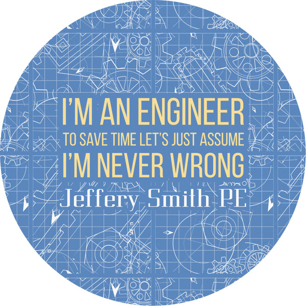 Custom Engineer Quotes Multipurpose Round Labels - 2" (Personalized)