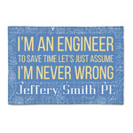 Engineer Quotes 2' x 3' Indoor Area Rug (Personalized)