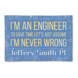 Engineer Quotes 2' x 3' Indoor Area Rug (Personalized)