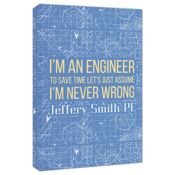 Custom Engineer Quotes Canvas Print - 20x30 (Personalized)