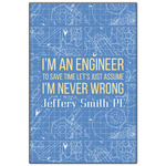 Engineer Quotes Wood Print - 20x30 (Personalized)