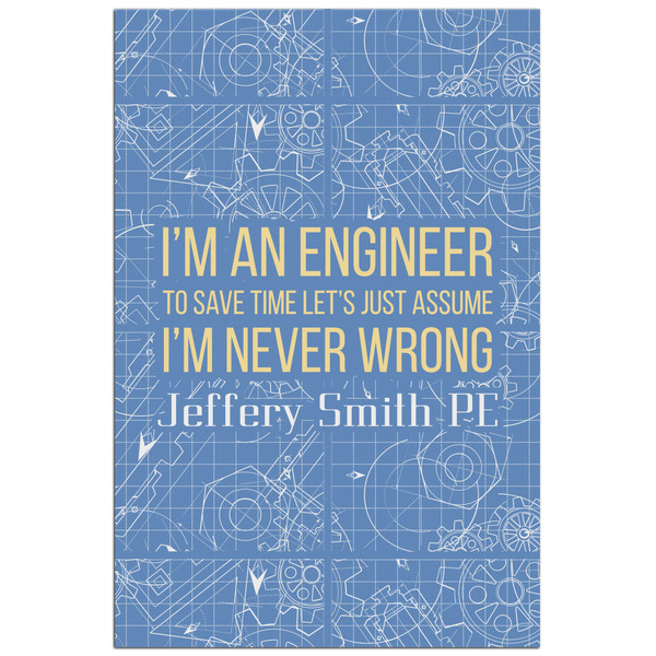 Custom Engineer Quotes Poster - Matte - 24x36 (Personalized)