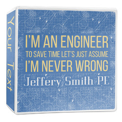 Engineer Quotes 3-Ring Binder - 2 inch (Personalized)