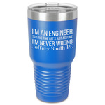 Engineer Quotes 30 oz Stainless Steel Tumbler - Royal Blue - Single-Sided (Personalized)