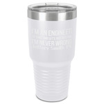 Engineer Quotes 30 oz Stainless Steel Tumbler - White - Single-Sided (Personalized)